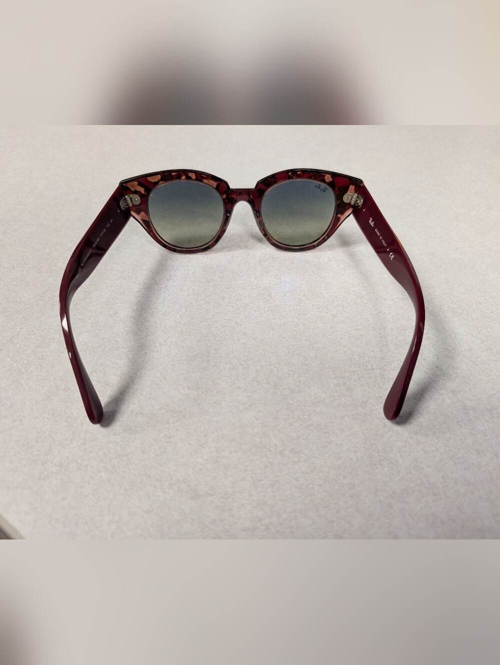 Ray-Ban Women's Tortoise & Burgundy Round Sunglasses